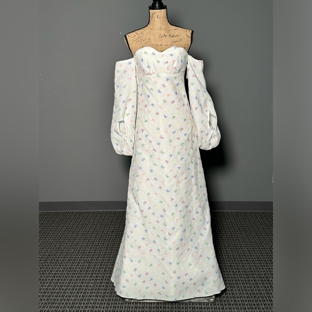 ROSIE ASSOULIN
Off-the-shoulder Embroidered Cloqué Maxi Dress